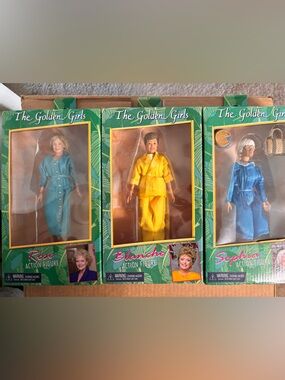 The Golden Girls Collectible Action Figure - Set of 3 (Turquoise, Yellow, Blue)